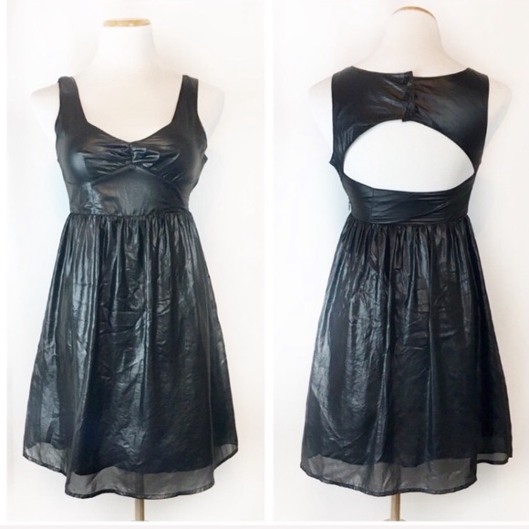 Urban Outfitters Dresses & Skirts - UO Silence + Noise Black Metallic Open Back Dress
